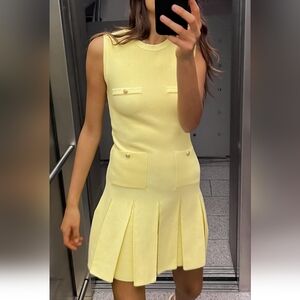 NWT Zara box pleat mini dress